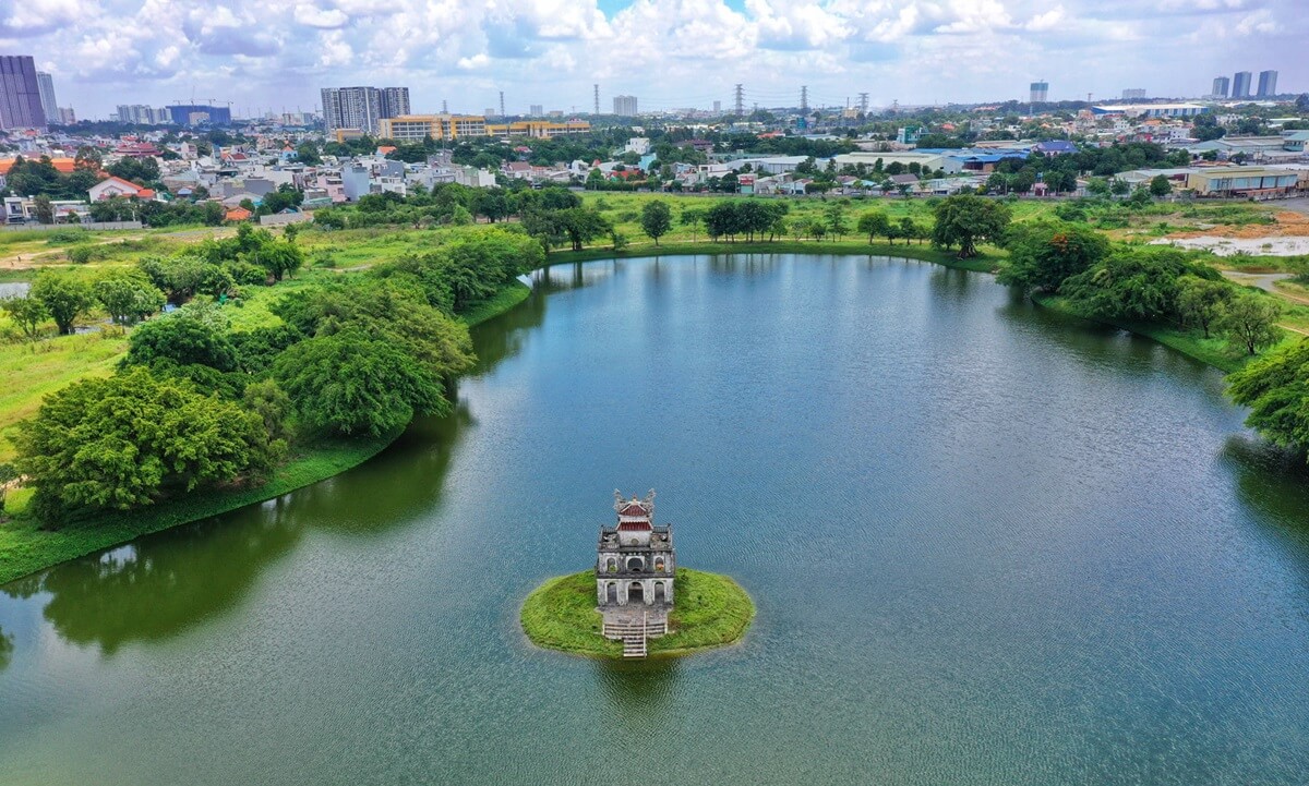 Hình ảnh thực tế dự án khu đô thị Hồ Gươm Xanh Thuận An City Bình Dương